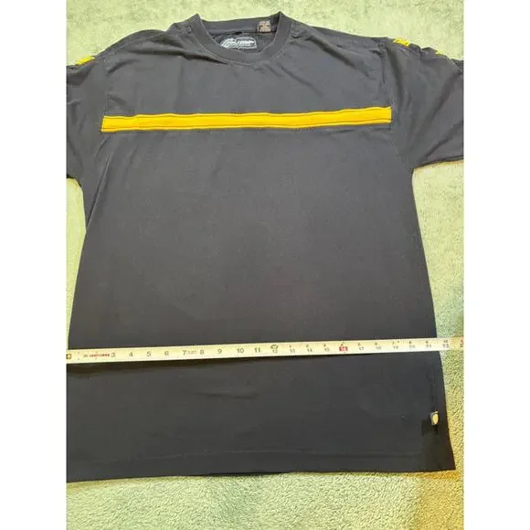 Point Zero Black Yellow Stripe T-Shirt Size US UK Medium - Picture 7 of 9